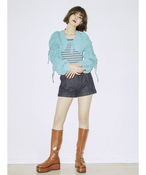 jouetie（ジュエティ）の「ローファーロングブーツ（ブーツ・レディース・ブラウン/ブラック・M/L）」の18枚目の写真