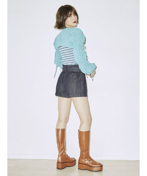 jouetie（ジュエティ）の「ローファーロングブーツ（ブーツ・レディース・ブラウン/ブラック・M/L）」の20枚目の写真