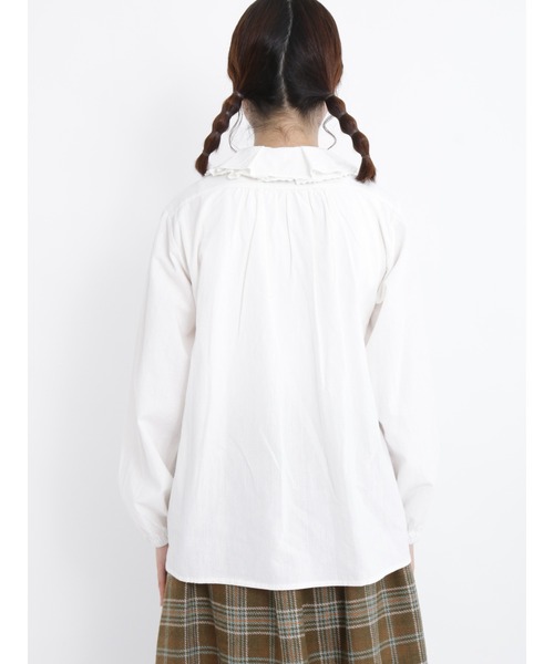 Samansa Mos2(サマンサ モスモス)の「フリルカラーブラウス(シャツ/ブラウス・レディース・チャコール/ブルー/オフホワイト/ブラック・フリ-)」の20枚目の写真