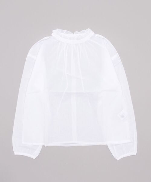 ehka sopo（エヘカソポ）の「後ろ開きフリルブラウス（シャツ/ブラウス・レディース・キナリ/オフホワイト/ブラック/グレー・ﾌﾘ-）」の2枚目の写真