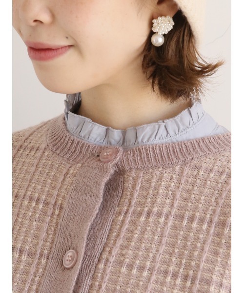 ehka sopo（エヘカソポ）の「後ろ開きフリルブラウス（シャツ/ブラウス・レディース・キナリ/オフホワイト/ブラック/グレー・ﾌﾘ-）」の4枚目の写真