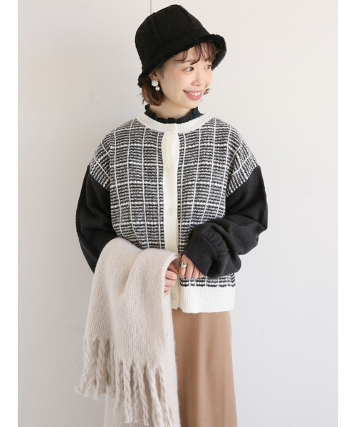 ehka sopo（エヘカソポ）の「後ろ開きフリルブラウス（シャツ/ブラウス・レディース・キナリ/オフホワイト/ブラック/グレー・ﾌﾘ-）」の6枚目の写真