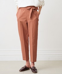 ハイウエストリボンテーパードパンツ
