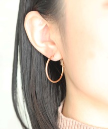 【8size展開】金属アレルギー対応ユニセックスステンレスフープピアス