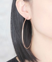 【8size展開】金属アレルギー対応ユニセックスステンレスフープピアス