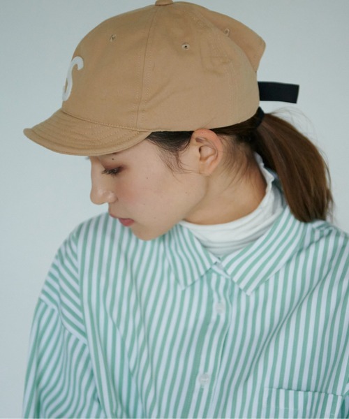 FREE'S MART（フリーズマート）の「◆ロゴショートキャップ（キャップ・レディース・グリーン/ベージュ/ブラック・ﾌﾘ-）」の10枚目の写真