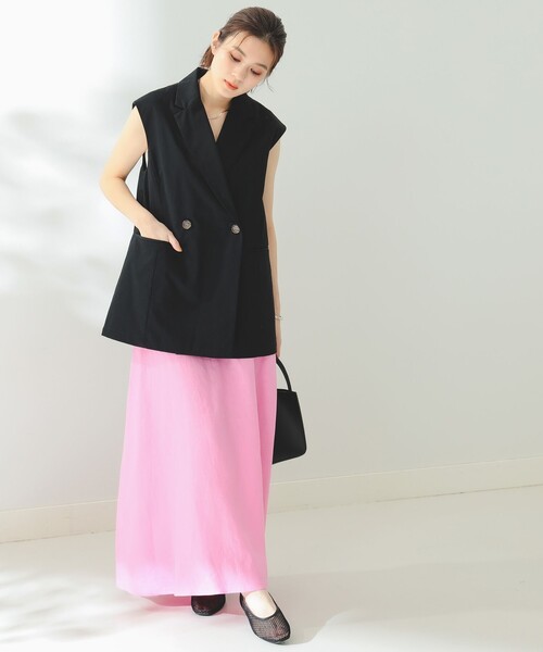 B:MING by BEAMS(ビーミングバイビームス)の「B:MING by BEAMS / ルランゼフィール リネン スカート(スカート・レディース・ブルーグリーン/チェック/ピンク・SMALL/MEDIUM)」の4枚目の写真