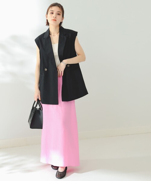 B:MING by BEAMS(ビーミングバイビームス)の「B:MING by BEAMS / ルランゼフィール リネン スカート(スカート・レディース・ブルーグリーン/チェック/ピンク・SMALL/MEDIUM)」の6枚目の写真