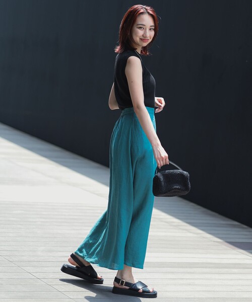 B:MING by BEAMS(ビーミングバイビームス)の「B:MING by BEAMS / ルランゼフィール リネン スカート(スカート・レディース・ブルーグリーン/チェック/ピンク・SMALL/MEDIUM)」の10枚目の写真