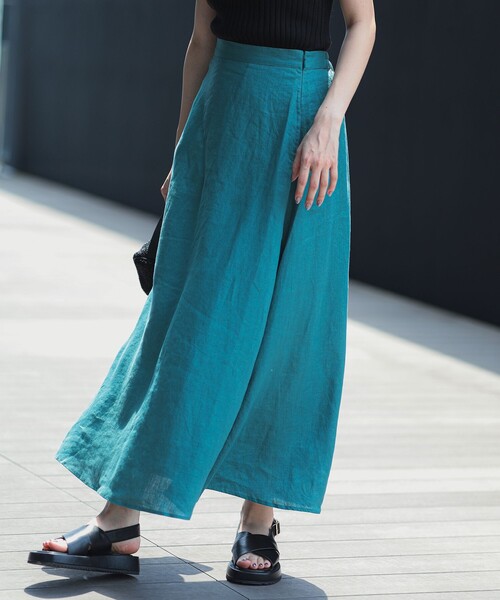 B:MING by BEAMS(ビーミングバイビームス)の「B:MING by BEAMS / ルランゼフィール リネン スカート(スカート・レディース・ブルーグリーン/チェック/ピンク・SMALL/MEDIUM)」の11枚目の写真