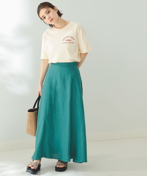 B:MING by BEAMS(ビーミングバイビームス)の「B:MING by BEAMS / ルランゼフィール リネン スカート(スカート・レディース・ブルーグリーン/チェック/ピンク・SMALL/MEDIUM)」の13枚目の写真