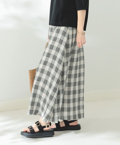 B:MING by BEAMS(ビーミングバイビームス)の「B:MING by BEAMS / ルランゼフィール リネン スカート(スカート・レディース・ブルーグリーン/チェック/ピンク・SMALL/MEDIUM)」の18枚目の写真