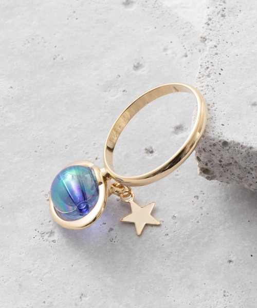 gargle（ガーグル）の「土星モチーフリング（リング・レディース・パープル/ホワイト/クリア/ブルー系その他/ブルー・11号）」の4枚目の写真