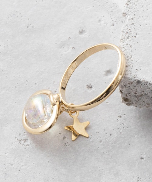 gargle（ガーグル）の「土星モチーフリング（リング・レディース・パープル/ホワイト/クリア/ブルー系その他/ブルー・11号）」の2枚目の写真