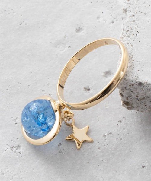 gargle（ガーグル）の「土星モチーフリング（リング・レディース・パープル/ホワイト/クリア/ブルー系その他/ブルー・11号）」の3枚目の写真