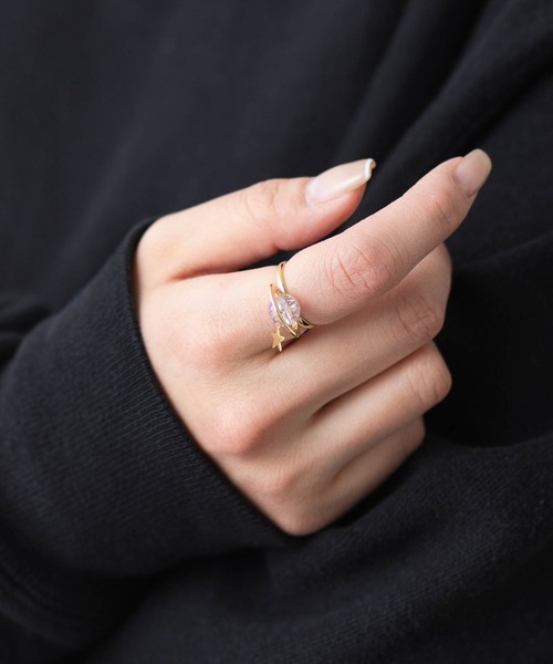 gargle（ガーグル）の「土星モチーフリング（リング・レディース・パープル/ホワイト/クリア/ブルー系その他/ブルー・11号）」の10枚目の写真