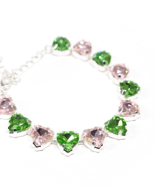 Casselini（キャセリーニ）の「Casselini(キャセリーニ)ハートビジューブレスレット（ブレスレット・レディース・グリーン/クリア/ブラック・FREE）」の19枚目の写真