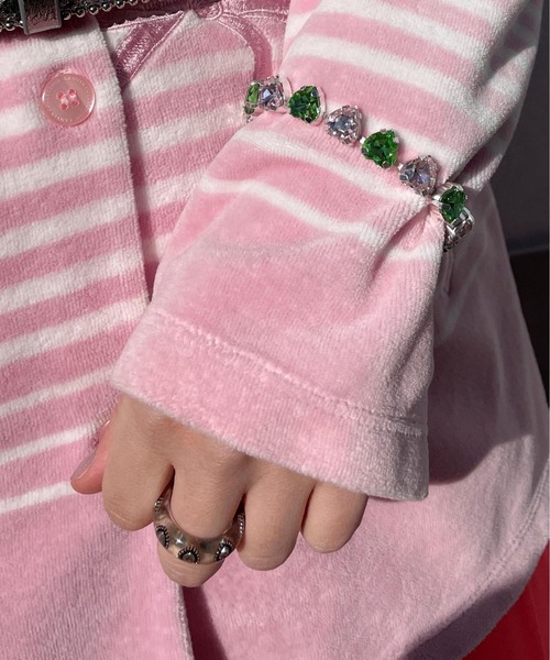 Casselini（キャセリーニ）の「Casselini(キャセリーニ)ハートビジューブレスレット（ブレスレット・レディース・グリーン/クリア/ブラック・FREE）」の20枚目の写真