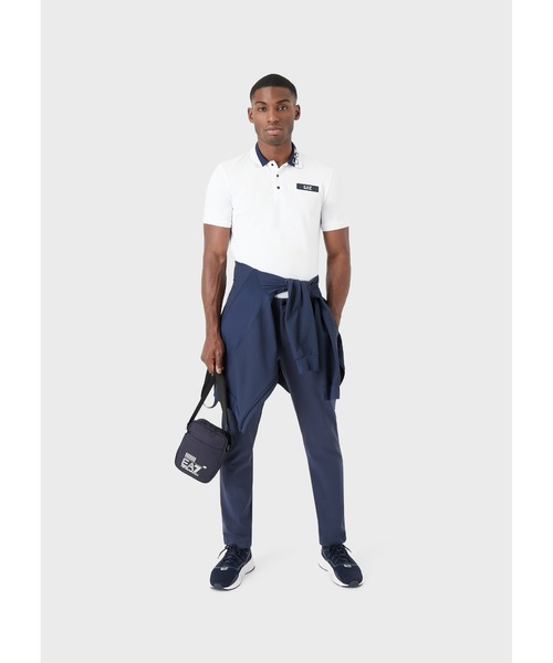 EMPORIO ARMANI EA7（エンポリオアルマーニイーエーセブン）の「【エンポリオ アルマーニ EA7】Golf Club ポロシャツ ストレッチコットン（ポロシャツ・メンズ・ネイビー/ホワイト・SMALL/X-LARGE/MEDIUM/X-SMALL/LARGE/XX-LARGE）」の3枚目の写真