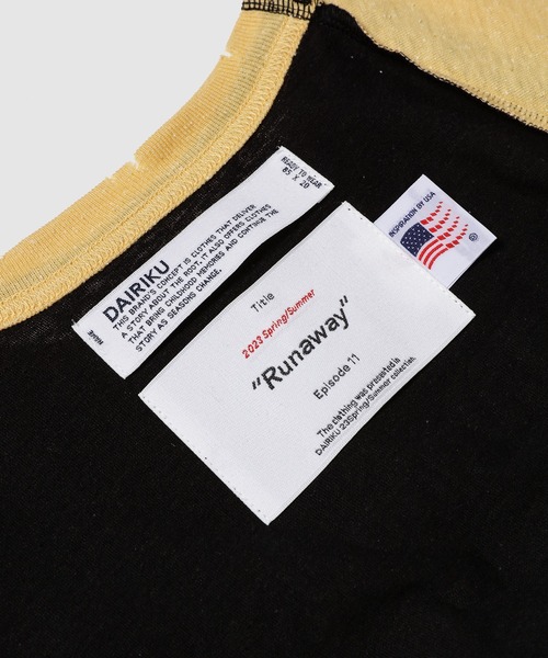 DAIRIKU(ダイリク)の「"New" No-sleeve Tee(Tシャツ/カットソー・メンズ・ブラック×イエロー/ブラック/ホワイト・M/L)」の5枚目の写真