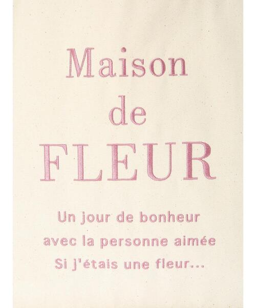 Maison de FLEUR（メゾンドフルール）の「ブランドロゴ刺繍スクエアトートバッグ（トートバッグ・レディース・ブラック/ライトピンク/ピンク・FREE）」の18枚目の写真