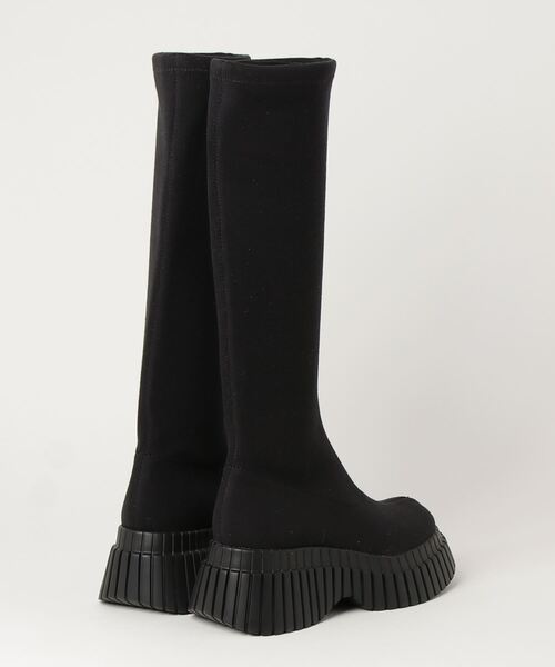 CAMPER カンペール 本革スエード 折り返しデザイン ロングブーツ ブラック CAMPER カンペール スエード ロングブーツ 本革 CAMPER カンペール 本