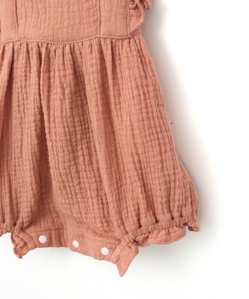 MAKE YOUR DAY（メイクユアデイ）の「Wガーゼフリルロンパース（ロンパース・キッズ・アイボリー/ピンク/モカ・80/70）」の16枚目の写真