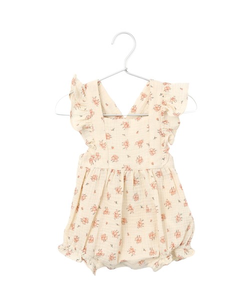 MAKE YOUR DAY（メイクユアデイ）の「Wガーゼフリルロンパース（ロンパース・キッズ・アイボリー/ピンク/モカ・80/70）」の7枚目の写真