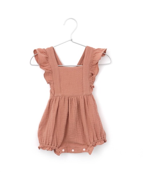 MAKE YOUR DAY（メイクユアデイ）の「Wガーゼフリルロンパース（ロンパース・キッズ・アイボリー/ピンク/モカ・80/70）」の8枚目の写真