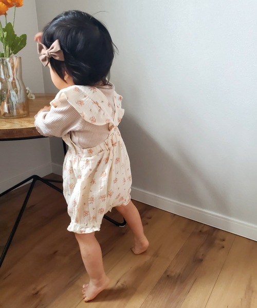 MAKE YOUR DAY（メイクユアデイ）の「Wガーゼフリルロンパース（ロンパース・キッズ・アイボリー/ピンク/モカ・80/70）」の20枚目の写真