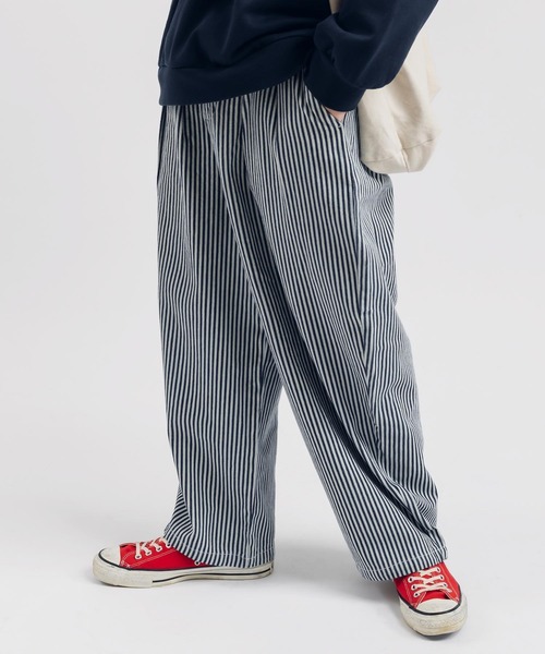 MUHET（ミュエータ）の「【セットアップ可能】ヒッコリーバルーンパンツ（デニムパンツ・レディース・ネイビー・MEDIUM/X-LARGE/SMALL）」の13枚目の写真