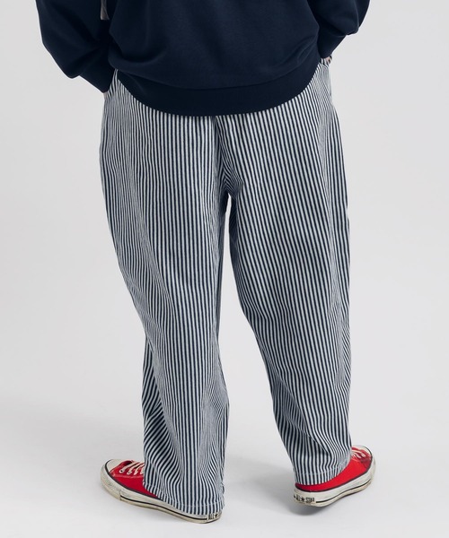 MUHET（ミュエータ）の「【セットアップ可能】ヒッコリーバルーンパンツ（デニムパンツ・レディース・ネイビー・MEDIUM/X-LARGE/SMALL）」の3枚目の写真