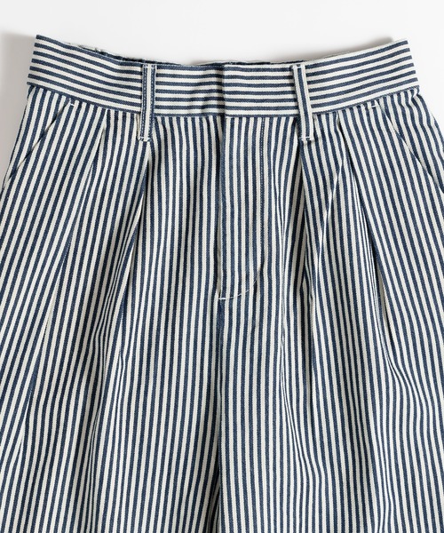 MUHET（ミュエータ）の「【セットアップ可能】ヒッコリーバルーンパンツ（デニムパンツ・レディース・ネイビー・MEDIUM/X-LARGE/SMALL）」の15枚目の写真