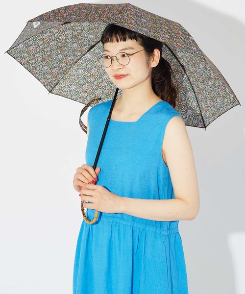 CHILD WOMAN リバティ 折りたたみ日傘 未使用 Dot＆Stripes CHILD WOMAN（ドットアンドストライプス