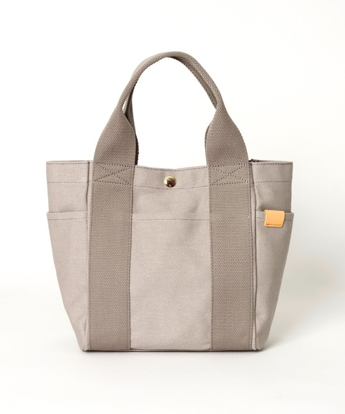 ikka(イッカ)の「キャンバス多ポケットトートバッグ(トートバッグ・レディース・グリーン/イエロー/グレー/ブラック/オフホワイト/ピンク・FREE)」の3枚目の写真