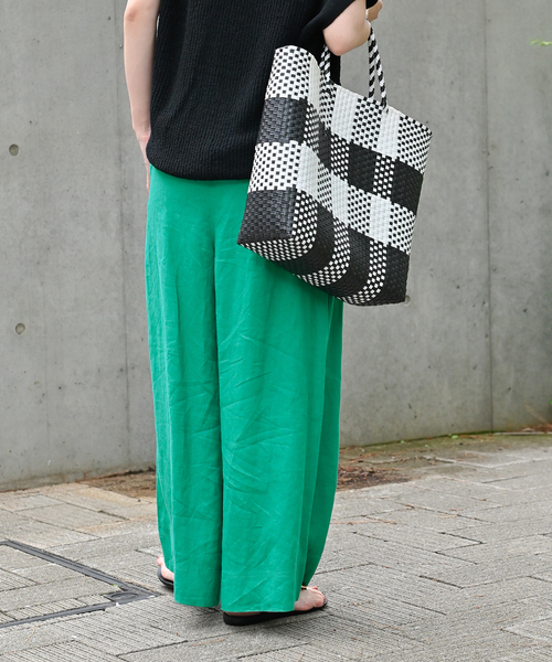 B.C STOCK(ベーセーストック)の「リネンパンツ(スラックス・レディース・グリーン/ベージュ/ブルー系その他/ブラック・FREE)」の16枚目の写真