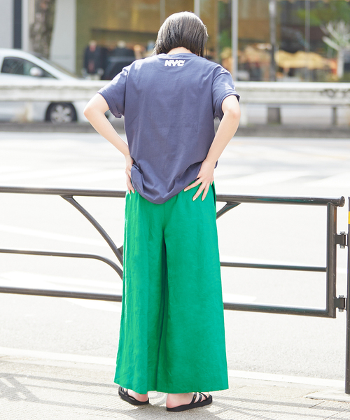 B.C STOCK(ベーセーストック)の「リネンパンツ(スラックス・レディース・グリーン/ベージュ/ブルー系その他/ブラック・FREE)」の19枚目の写真