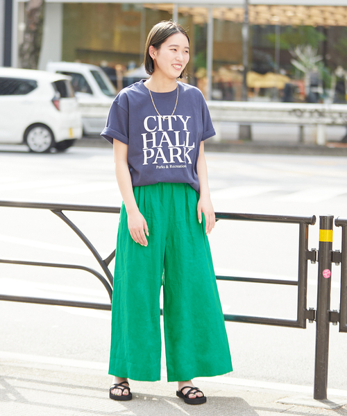 B.C STOCK(ベーセーストック)の「リネンパンツ(スラックス・レディース・グリーン/ベージュ/ブルー系その他/ブラック・FREE)」の20枚目の写真