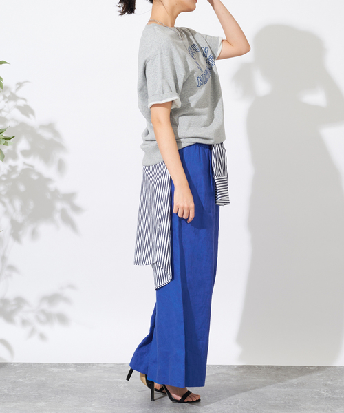 B.C STOCK(ベーセーストック)の「リネンパンツ(スラックス・レディース・グリーン/ベージュ/ブルー系その他/ブラック・FREE)」の22枚目の写真