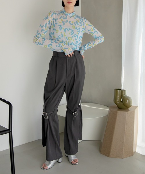 VACANCY（ヴァカンシー）の「ハンドアート柄シアーインナー（Tシャツ/カットソー・レディース・ブルー/グリーン・FREE）」の14枚目の写真