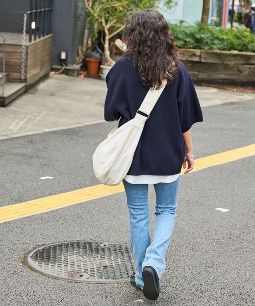 BARK MANHATTAN(バークマンハッタン)の「【洗えるニット+カットソー2点SET】オーバーサイズ捲縮サマーニット&半袖Tシャツ/軽量×抗ピリング×ウォッシャブル×帯電防止(Tシャツ/カットソー・メンズ・ブラック/チャコールグレー/アイボリー/モカ/カーキ/ネイビー・M/L)」の16枚目の写真