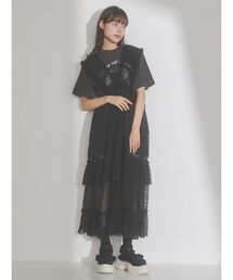 merry jenny | チュールフリルレイヤードワンピース(ワンピース)