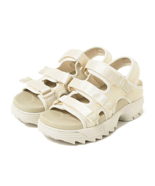 Ray BEAMS(レイビームス)の「FILA × Ray BEAMS / 別注 DISRUPTOR SANDAL(サンダル・レディース・ホワイト/ブラック・23.0cm/24.0cm/25.0cm)」の3枚目の写真