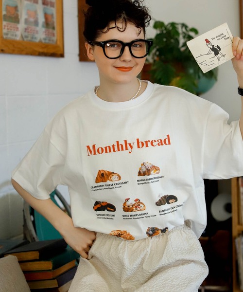 Birthday room（バースデイルーム）の「ベーカリーTシャツ（Tシャツ/カットソー・レディース・ホワイト/ナチュラル・FREE）」の8枚目の写真