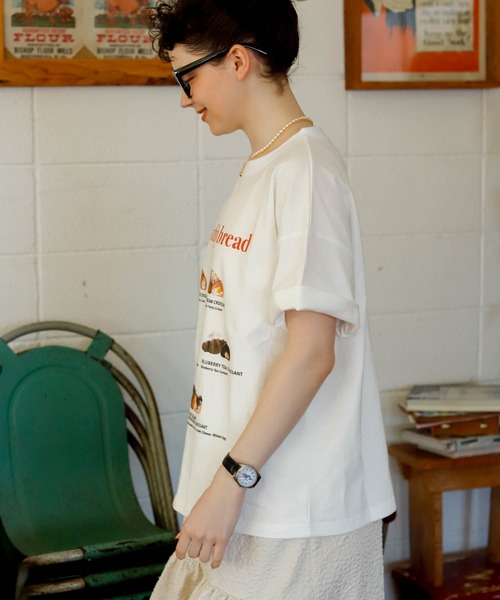 Birthday room（バースデイルーム）の「ベーカリーTシャツ（Tシャツ/カットソー・レディース・ホワイト/ナチュラル・FREE）」の19枚目の写真