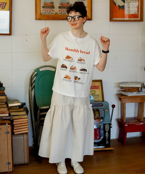 Birthday room（バースデイルーム）の「ベーカリーTシャツ（Tシャツ/カットソー・レディース・ホワイト/ナチュラル・FREE）」の12枚目の写真