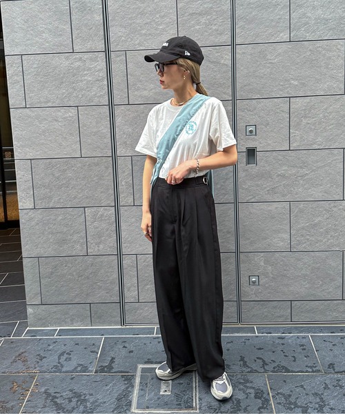 feepur（フェピュール）の「エンブロイダリーロゴカラーTee（Tシャツ/カットソー・レディース・チャコールグレー/オフホワイト/グリーン/ピンク/ネイビー・MEDIUM）」の16枚目の写真