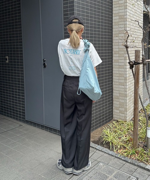 feepur（フェピュール）の「エンブロイダリーロゴカラーTee（Tシャツ/カットソー・レディース・チャコールグレー/オフホワイト/グリーン/ピンク/ネイビー・MEDIUM）」の17枚目の写真