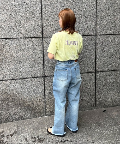 feepur（フェピュール）の「エンブロイダリーロゴカラーTee（Tシャツ/カットソー・レディース・チャコールグレー/オフホワイト/グリーン/ピンク/ネイビー・MEDIUM）」の9枚目の写真