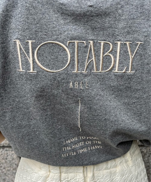 feepur（フェピュール）の「エンブロイダリーロゴカラーTee（Tシャツ/カットソー・レディース・チャコールグレー/オフホワイト/グリーン/ピンク/ネイビー・MEDIUM）」の14枚目の写真